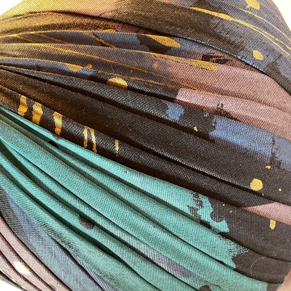 Emilio Robba vase.  Large, fabric wrapped, black blue and purple.  1980's France - Picture 7 of 8